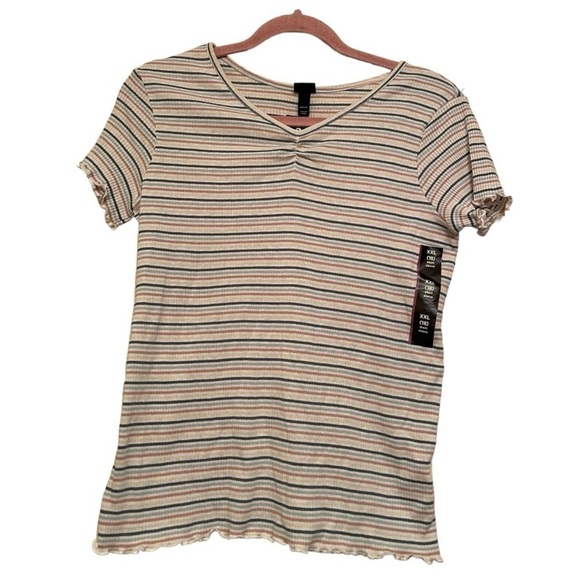 NWT Art Class Ribbed Striped Shirt Size Girls XXL (18) - Picture 1 of 5